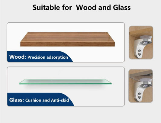 Adison glass shelf bracket with rubber sucking part for the glass shelves pack of 25 pieces heavy duty glass shelf bracket with non slippery grip
