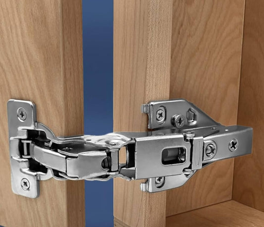 ADISON protrusion 180 degree hinge mild steel material pack of 1 set (2 pcs hinges ) with screws heavy duty soft close hydraulic hinges
