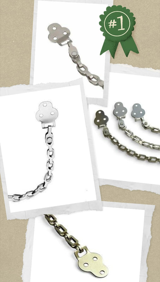Adison stainless steel door stopper holder chain 6 inch in size pack of 2 and get one free silver colour