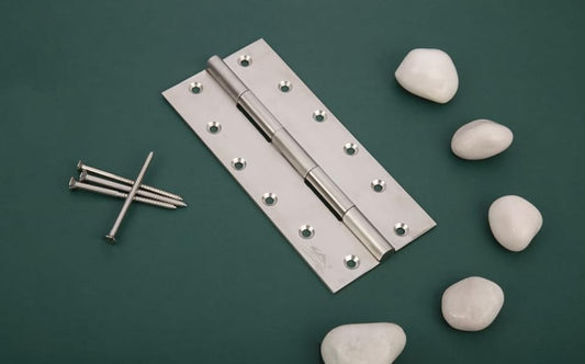 Adison butterfly Hinges pack of 2 pairs 4 pieces with screws stainless steelHinges for hanging doors and can handle up to 72 -80 kg door 5* 12 in size