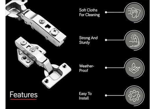 Adison automatic slow motion Hinges 0 degree  for automatic door wardrobe door closing pack of two pairs 4 pieces with  screws