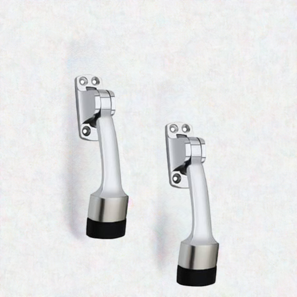 Adison Royal door stopper pack of 2 comes with screws and aluminium heavy duty door stopper with best rubberised stopping grip pack of 2