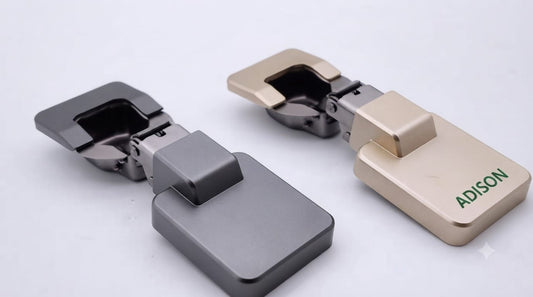 Adison new concealed auto hinges grey matt finish 0 crank with all fitting accessories and screws pack of 1 pair , india's first launch concealed grey matt covered finish soft close auto close hinges