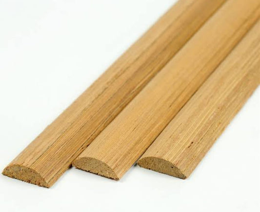 Adison -22mm X 8mm Half Round Moulding / Cladding - 4 Foot Decorative Trim (Set of 11-12 Pieces)