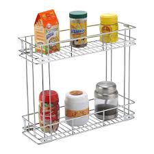 ADISON 2 shelf bottle pull out kitchen basket stainless steel size 4.5 mm (6 inch) pack of 1