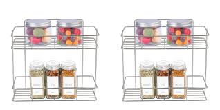 ADISON 2 shelf bottle pull out kitchen basket stainless steel size 4.5 mm (6 inch) pack of 1