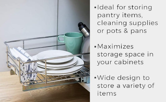 ADISON plain wired multi purpose basket size 19*20*6 stainless steel material with fitting accessories and screws pack of 1 set