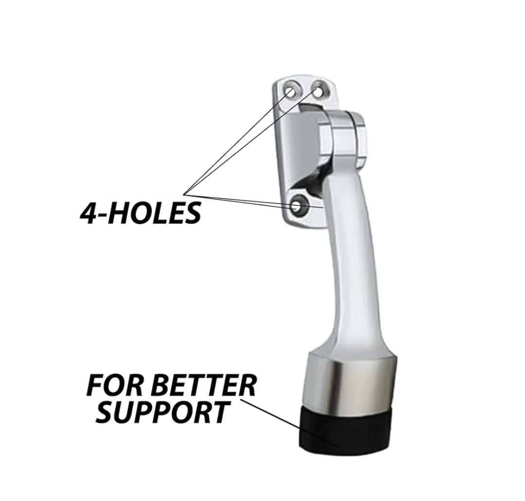 Adison Royal door stopper pack of 2 comes with screws and aluminium heavy duty door stopper with best rubberised stopping grip pack of 2