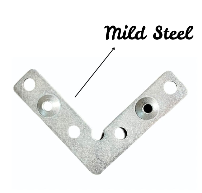 ADISON jointer patti ( l shaped angle connector) size 2" pack of 8 pcs with screws and all fitting accessories best multipurpose jointer patti for every usage mild steel material for jointing frames