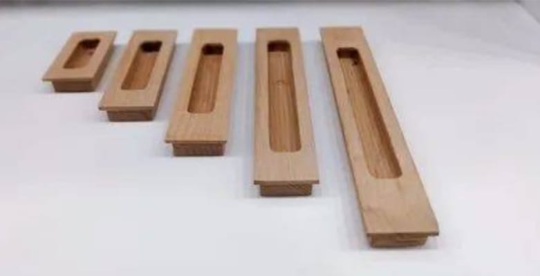 ADISON Slider Concealed Handle Wooden Finish 18 mm 8 inch with Screws Pack of 1 Superior Teak Wood Finish