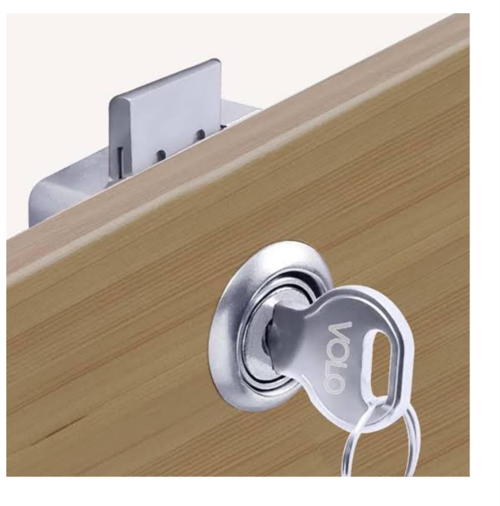 Adison drawer lock stainless steel heavy duty comes with 2 keys and accessories pack of 2 locks best drawer security lock