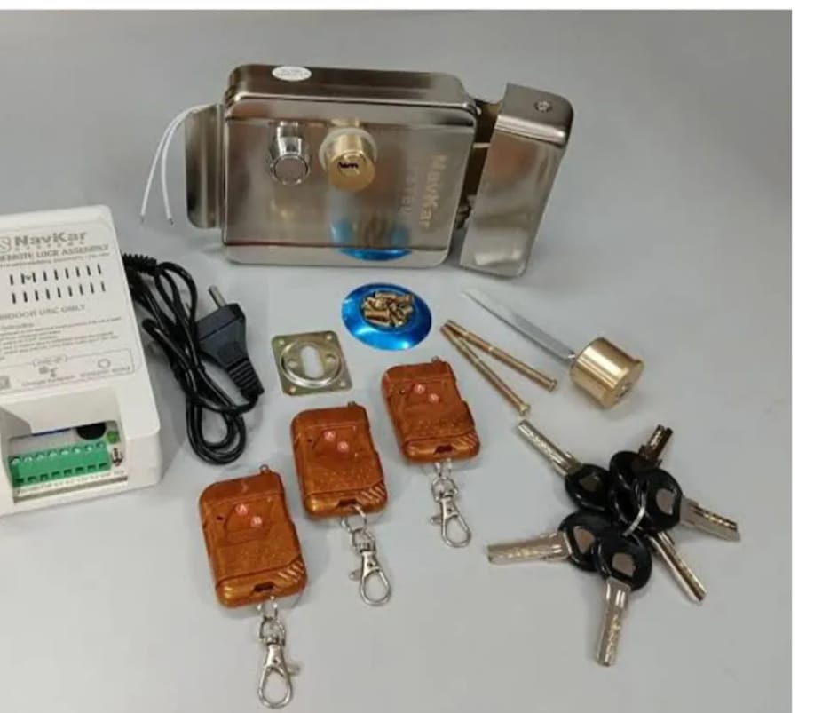 Adison rim lock super security lock with remote opening function electronic main door lock stainless steel comes with 2 year warranty