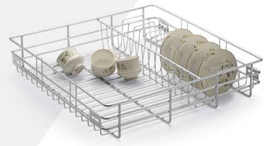 Adison cup and saucer kitchen storage basket stainless steel pack of 1 basket comes with all accessories and is screws size 19*20*4