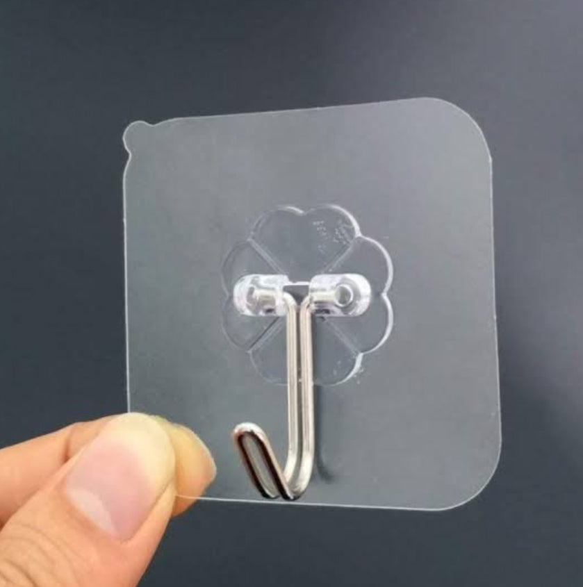 Adison sticker hook PVC material pack of 20 pieces can hold up to 2 kgs sticker hooks for hanging