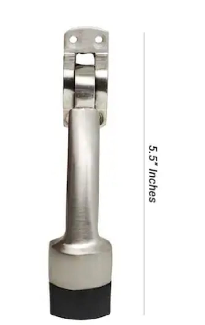 Adison Royal door stopper pack of 2 comes with screws and aluminium heavy duty door stopper with best rubberised stopping grip pack of 2