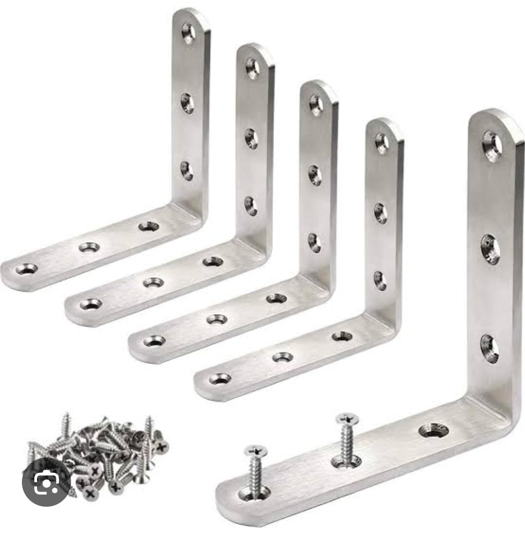 Strength Meets Simplicity: Adison 2cm Stainless Steel Right Angle Brackets (Pack of 25)