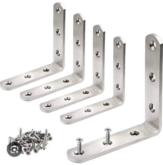 Strength Meets Simplicity: Adison 2cm Stainless Steel Right Angle Brackets (Pack of 25)