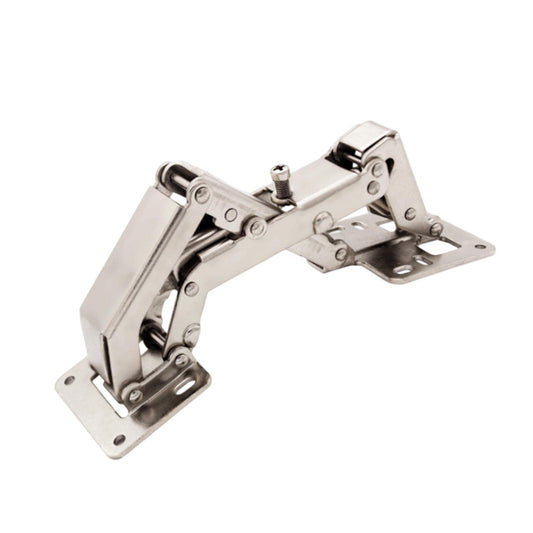 ADISON protrusion 180 degree hinge mild steel material pack of 1 set (2 pcs hinges ) with screws heavy duty soft close hydraulic hinges