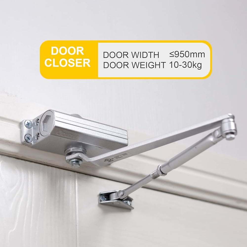 Adison hydraulic door closer single speed function 80 kg weight capacity pack of 1 set with fitting accessories and screws comes with 2 yrs warranty