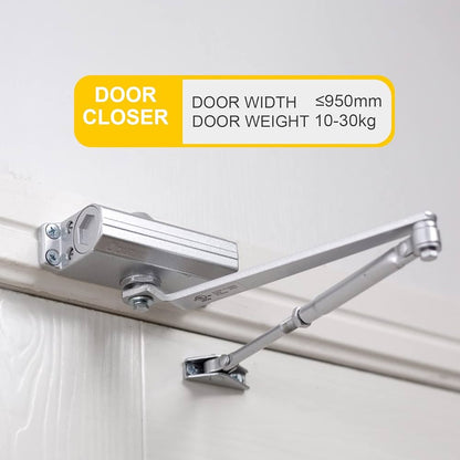 Adison hydraulic door closer single speed function 80 kg weight capacity pack of 1 set with fitting accessories and screws comes with 2 yrs warranty