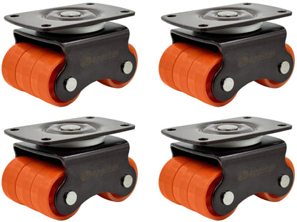 ADISON sixer wheels 360 degree moving rotating furniture castor wheels pack of 4 sets with screws heavy duty can hold upto 250 kgs mild steel material