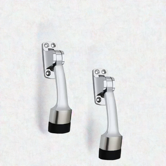 Adison  Royal door stopper pack of 2 comes with screws and   aluminium heavy duty door stopper with best rubberised stopping grip pack of 2