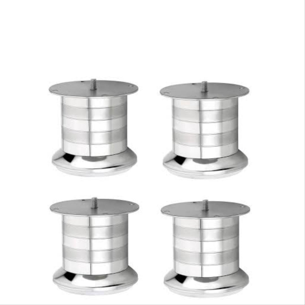 Adison stainless steel heavy duty sofa leg 3 inches and 50 mm with 3 mm thick plate pack of 2 and get 1 free superior quality sofa legs with screws