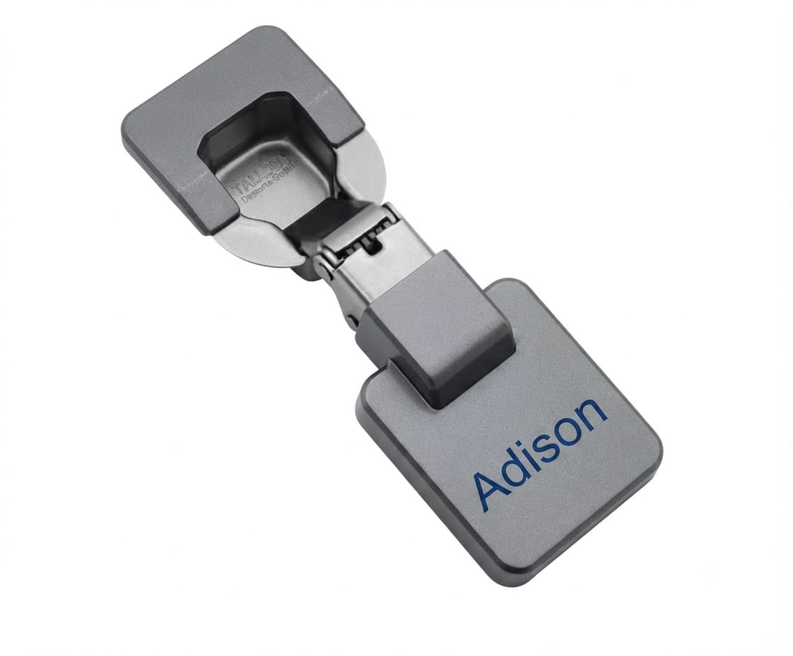 Adison new concealed auto hinges grey matt finish 0 crank with all fitting accessories and screws pack of 1 pair , india's first launch concealed grey matt covered finish soft close auto close hinges