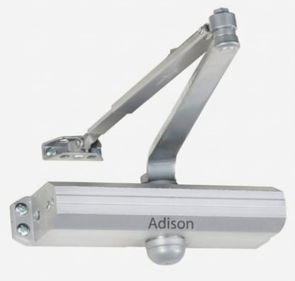 Adison aluminium double speed double function feature hydraulic door closer comes with all fitting accessories and screws and can handle upto 80 kg weight 2 yrs warranty