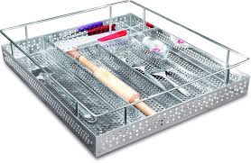ADISON Sheet cutlery basket stainless steel size 4.5mm ( 19 X 20 X 4 ) PACK OF 1