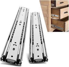 ADISON drawer slides mild steel 45 kg load drawer channel pack of 1 set ( 2 pcs ) with screws best for your furniture smooth working drawer slide 10 inch size with screws