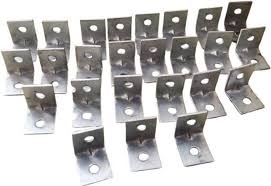 ADISON right angle brackets 2 cm square shaped l patti mild steel material pack of 25 pcs with screws