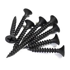 ADISON gypsum black screws mild steel material heavy duty sharp screws with sharp thread pack of 200 pcs and 25 pcs free size - 25*6