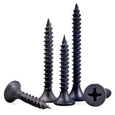 ADISON gypsum black screws mild steel material heavy duty sharp screws with sharp thread pack of 200 pcs and 25 pcs free size - 25*6