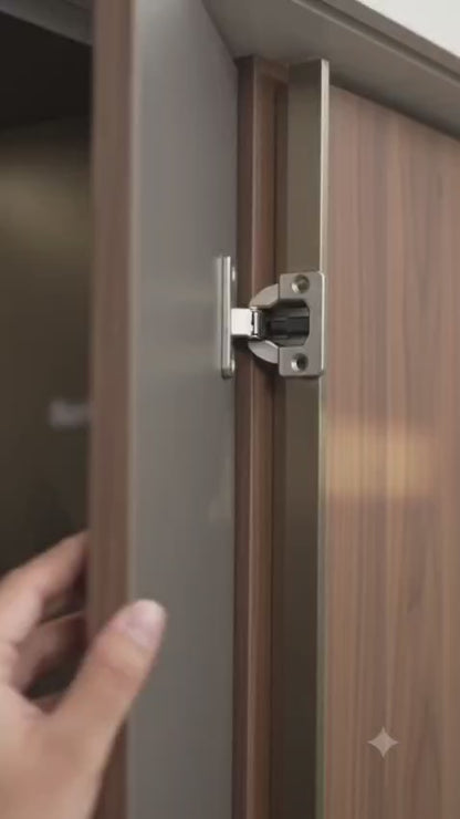 Adison new concealed auto hinges grey matt finish 8 crank with all fitting accessories and screws pack of 1 pair , india's first launch concealed grey matt covered finish soft close auto close hinges