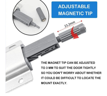 Adison a grade plastic push open door fitting best push open fitting heavy duty PVC quality with all accessories and screws pack of 2 fittings