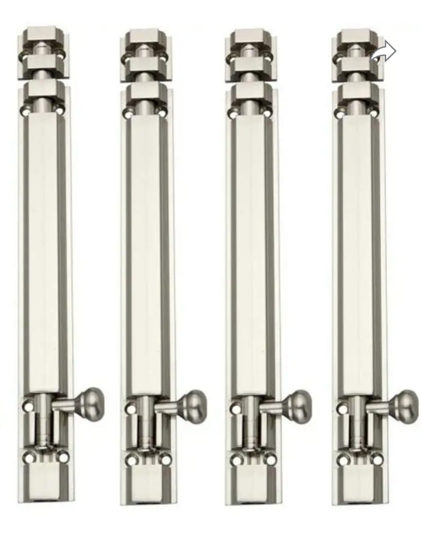 Adison tower bolt premium finish stainless steel heavy duty chitkani 6 inch pack of two tower port with screws and accessories