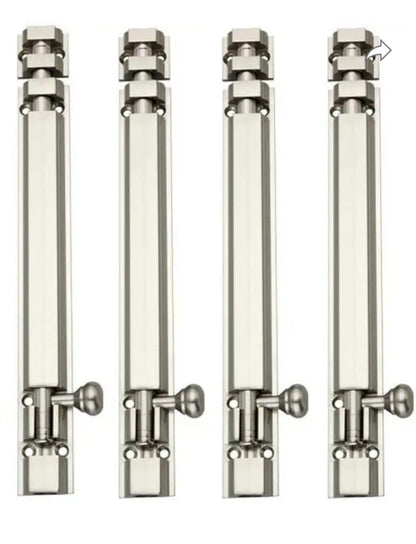 Adison tower bolt premium finish stainless steel heavy duty chitkani 6 inch pack of two tower port with screws and accessories