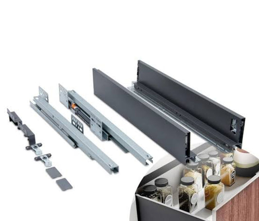 Adison heavy  duty Tandem box drawer channel drawer  slides 18 inches with 6 inches breath tandem  box channel pack of 1 channel set