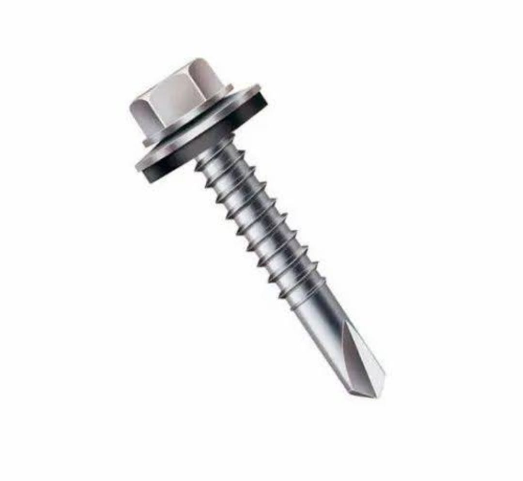 Adison stainless steel hex head screws pack of 50 pieces screw heavy duty screws with washer Steel washer