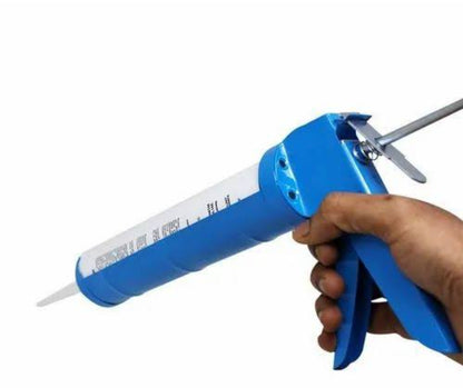 Silicon sealant with caulking gun applicator gun stainless steel heavy duty gun for Glue squeezing pack of 2