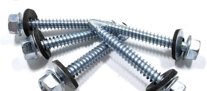 Adison stainless steel hex head screws pack of 50 pieces screw heavy duty screws with washer Steel washer