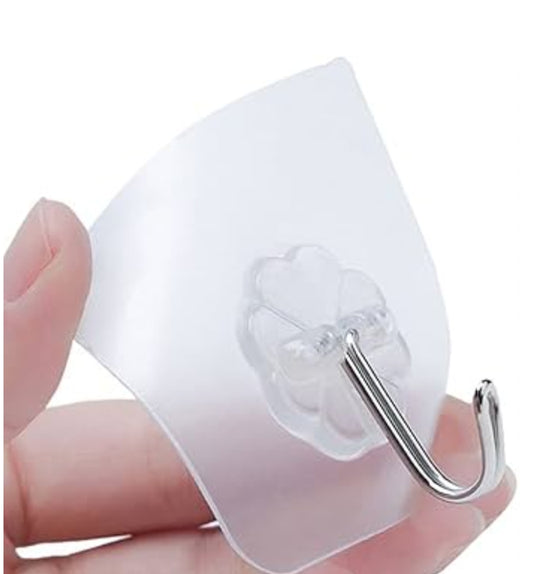Adison sticker hook PVC material pack of 20 pieces can hold up to 2 kgs sticker hooks for hanging
