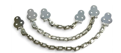 Adison stainless steel door stopper holder chain 6 inch in size pack of 2 and get one free silver colour