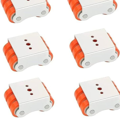 Adison stainless steel castor wheels 6 wheel set pack of 2 pairs of 6 wheel set with screws  caster wheels for moving furniture