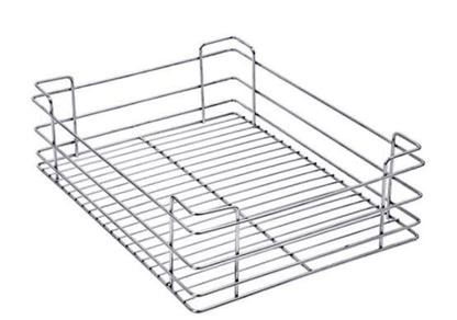 Adison plain wired kitchen storage basket 19* 20* 4 in size stainless steel heavy duty comes with all accessories and screws pack of 1 basket