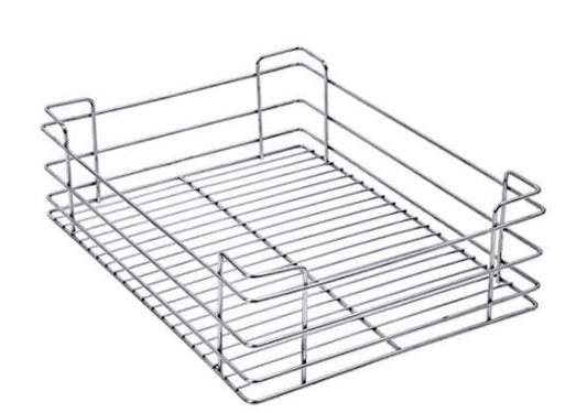 Adison plain wired kitchen storage basket 19* 20* 4 in size stainless steel heavy duty comes with all accessories and screws pack of 1 basket