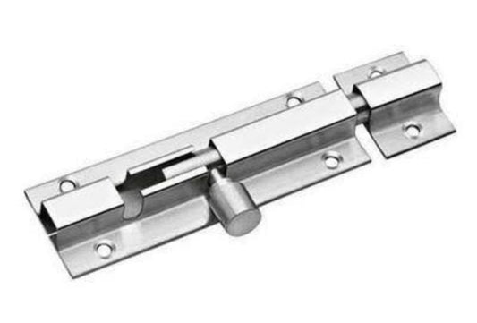 Adison tower bolt SS aluminium finish stainless steel 4 inches  chitkani pack of 3 Tower bolts with screws and accessory