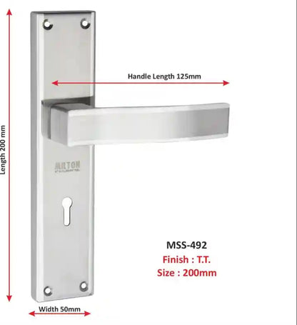 Adison handle body set handled body stainless steel with all screws and accessories handle body set pack of 1 set