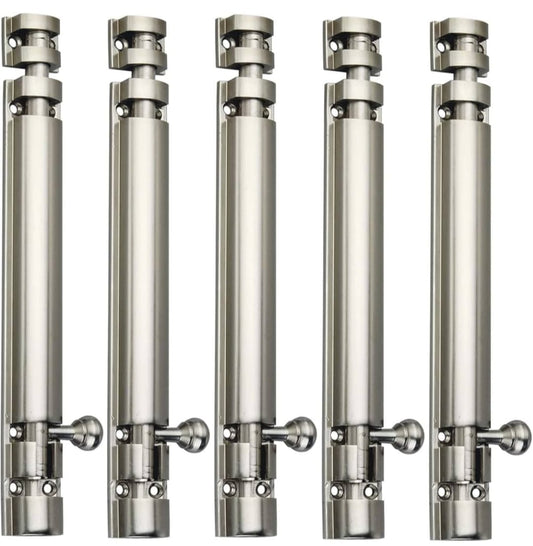 Adison tower bolt premium finish stainless steel heavy duty chitkani 6 inch pack of two tower port with screws and accessories
